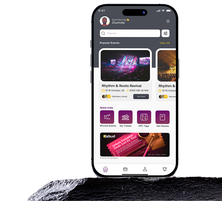 TixBud App on iPhone